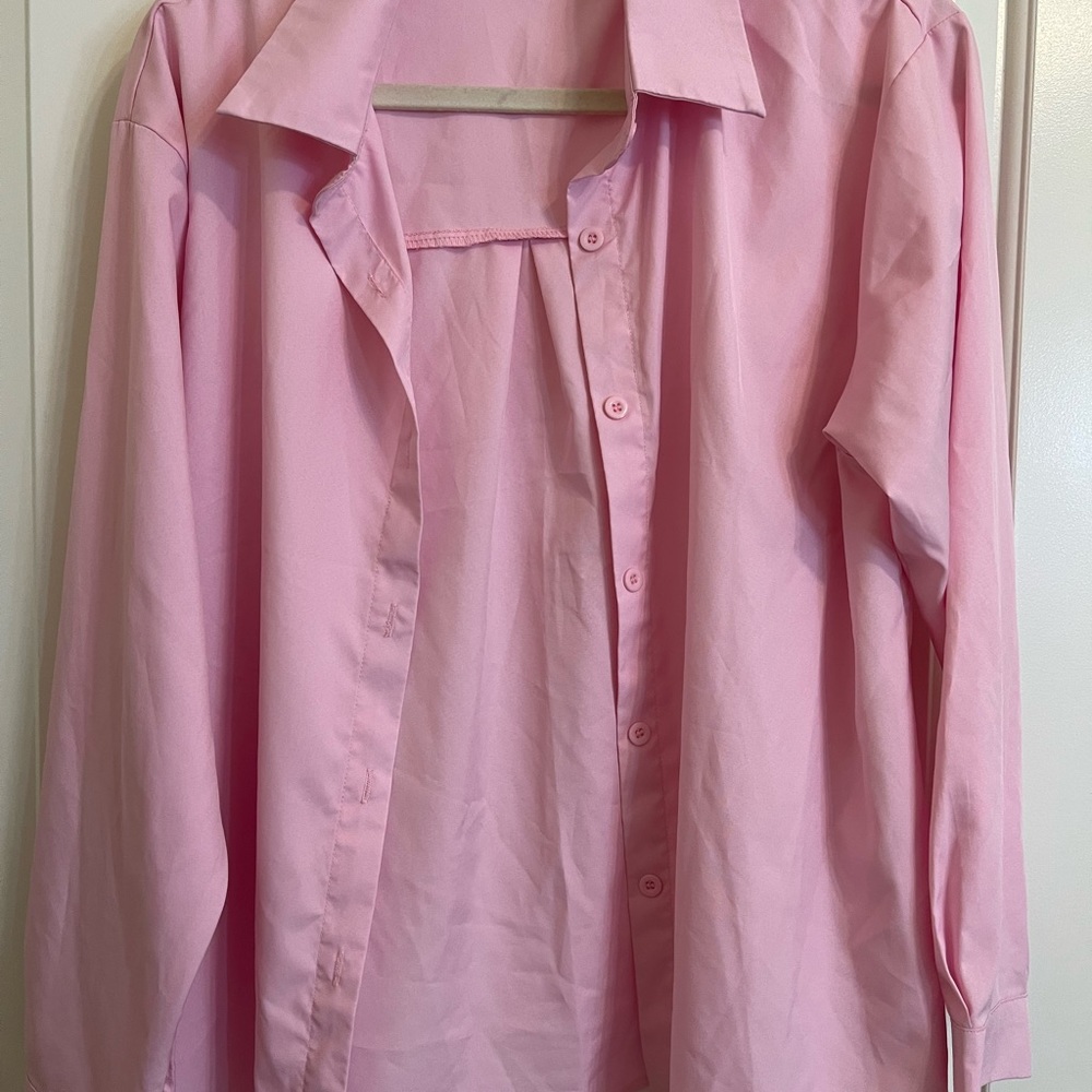 Chic Oversized button up in Pink
